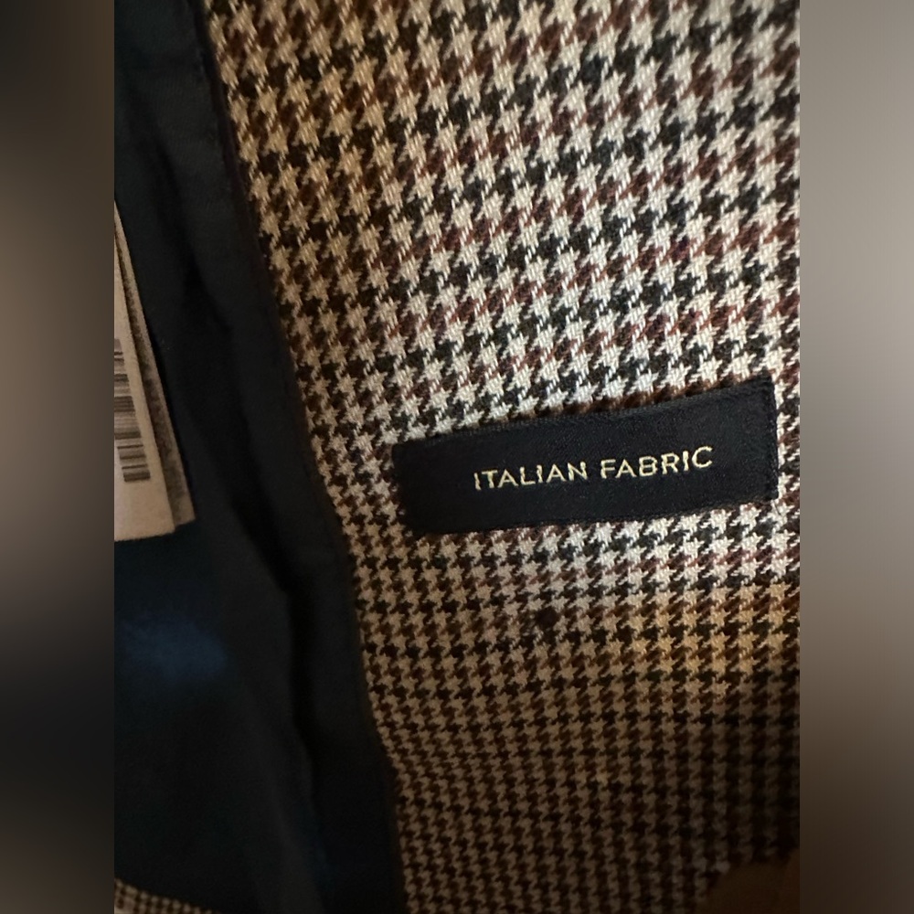 Massimo Dutti Houndstooth Blazer in Brown and Black - Picture 6 of 8